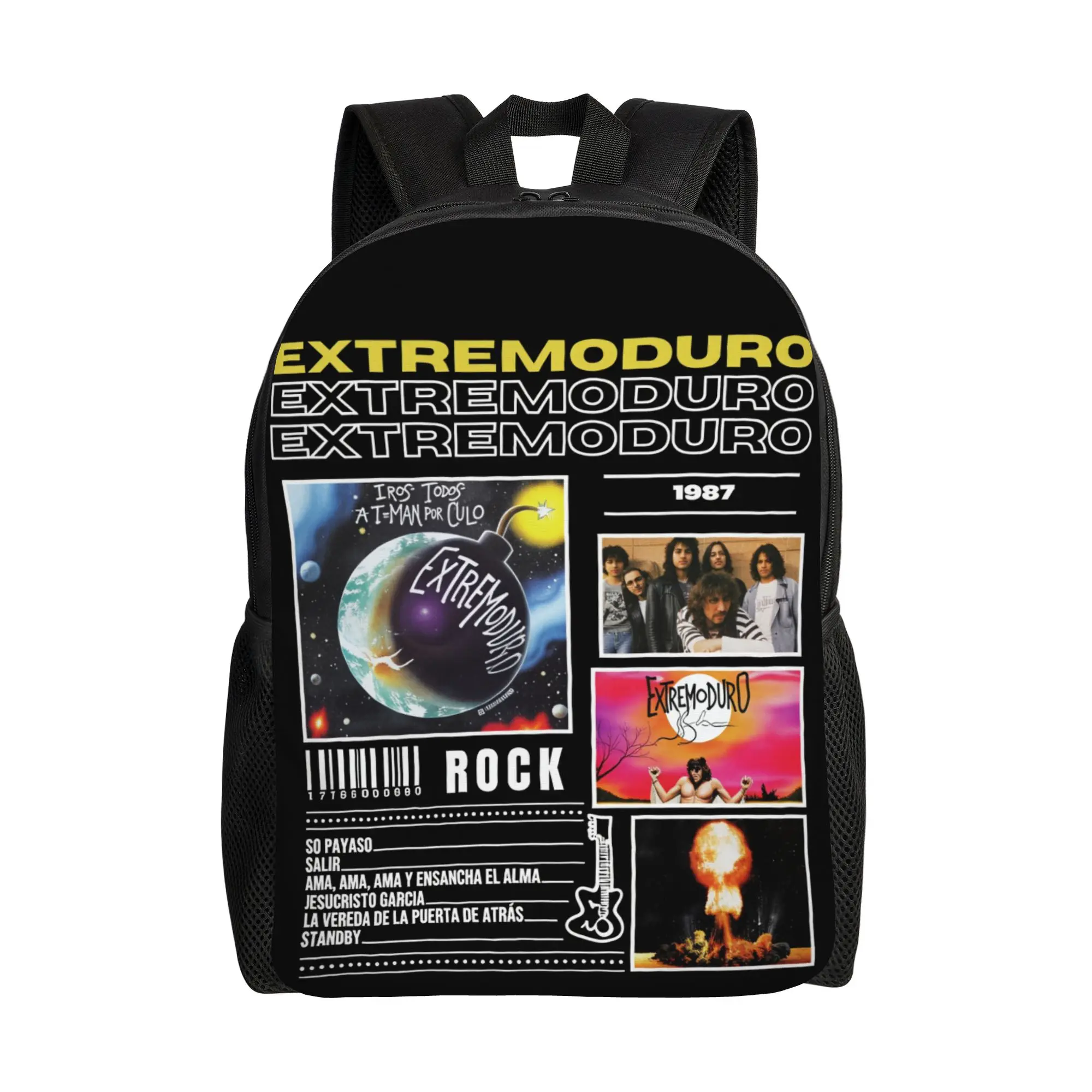 

Rock Band EXTREMODURO Tour 2025 Backpack Casual Backpacks Teen Travel Lightweight School Bags High Quality Rucksack