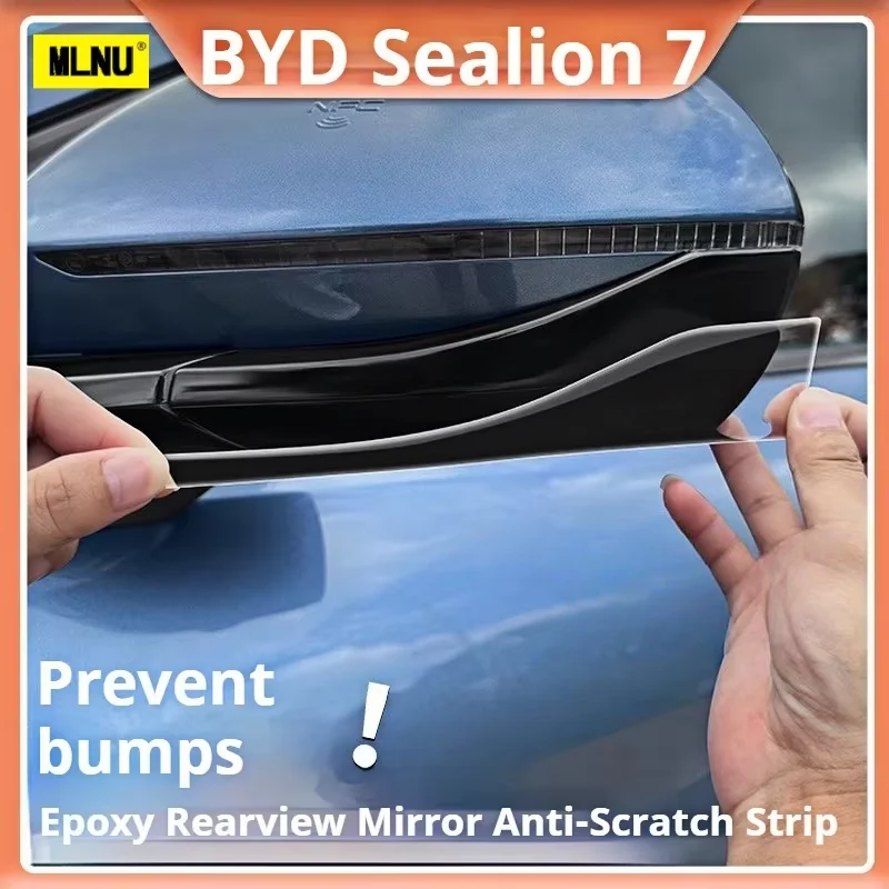 For BYD Sealion 7 EV Accessories 2024/2025/2026,Gel Rearview Mirror Scuff Guard,Door Handle Adhesive Scratch Protector Sticker