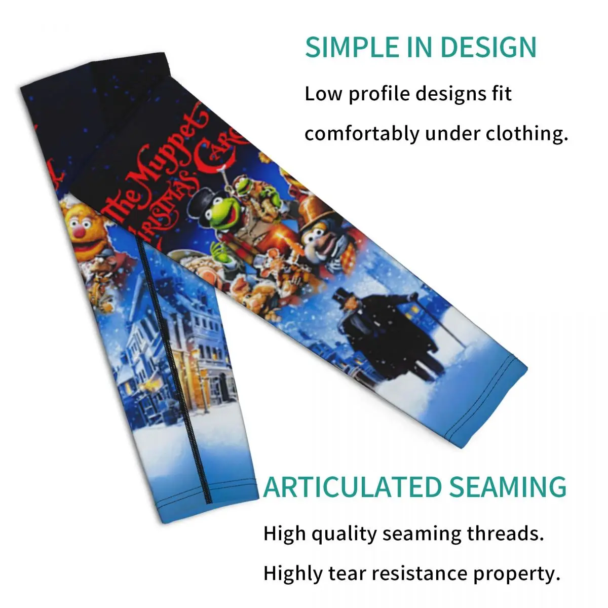 Muppet Рождественская керол рукава для мужчин и женщин защита от солнца и ультрафиолета татуировка прикрытие спорт охлаждение велосипед