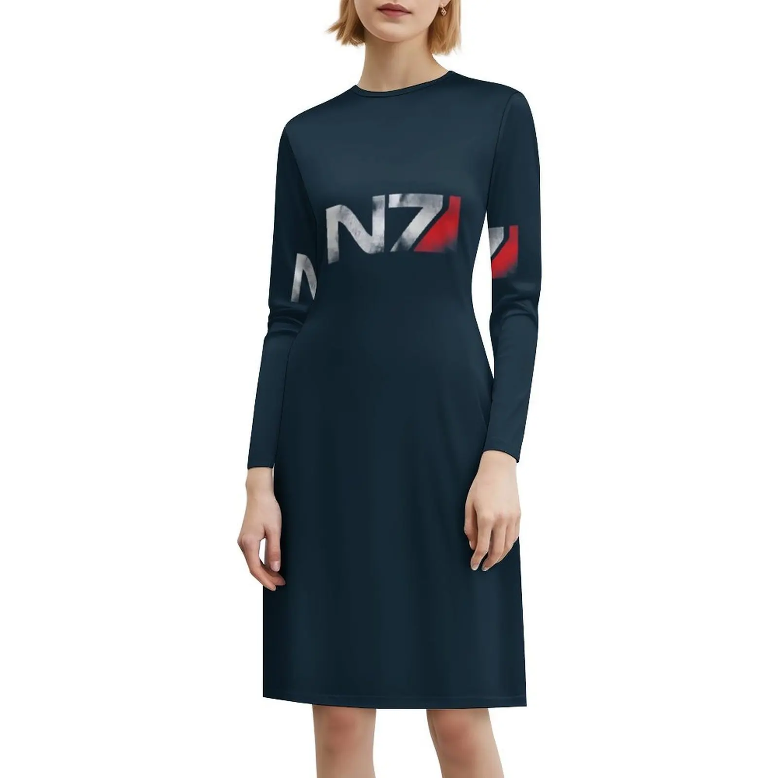 The Elites The N7 _ Vintage Bohemian Dress Puff Sleeve Or Sleeveless Options For Women Dress Mass Effect N7 Bioware Shepard #6