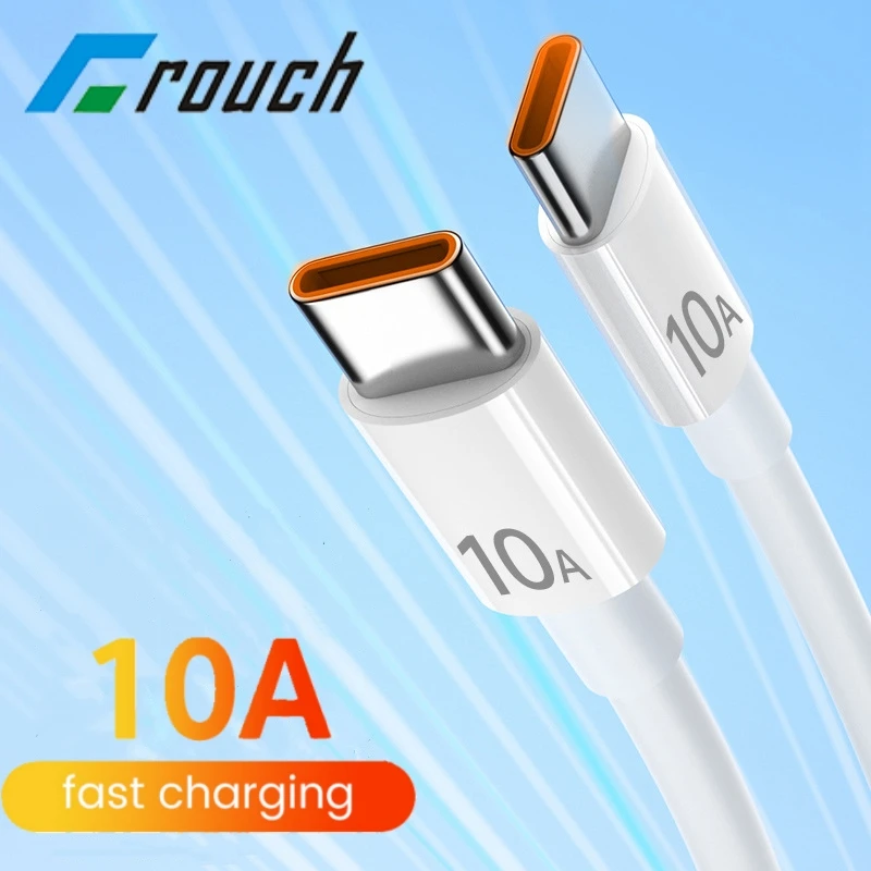 Crouch 10A USB C To USB Type C Cable PD Fast Charging Data Cable For iphone 15 Xiaomi Samsung Huawei Double Type C Phone Cord