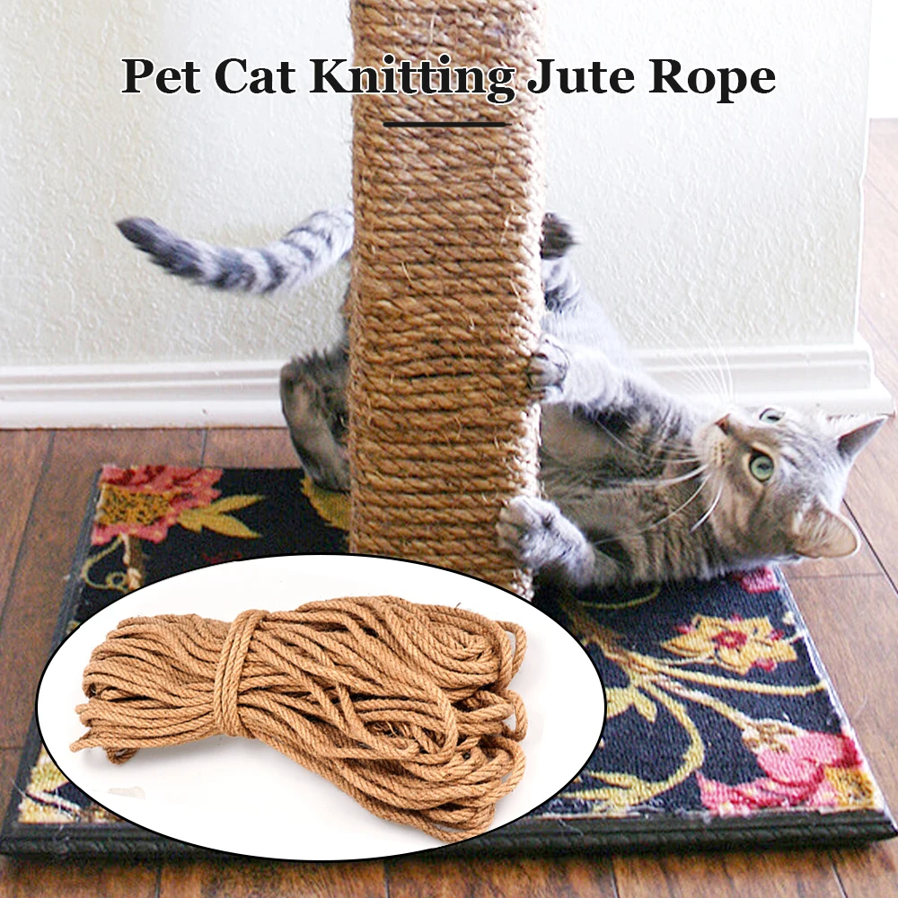 Natural Jute Rope Twine Rolls Hemp 6/8/10mm Twisted Cord String DIY Craft Handmade Decoration Pet Scratching Furniture Protector