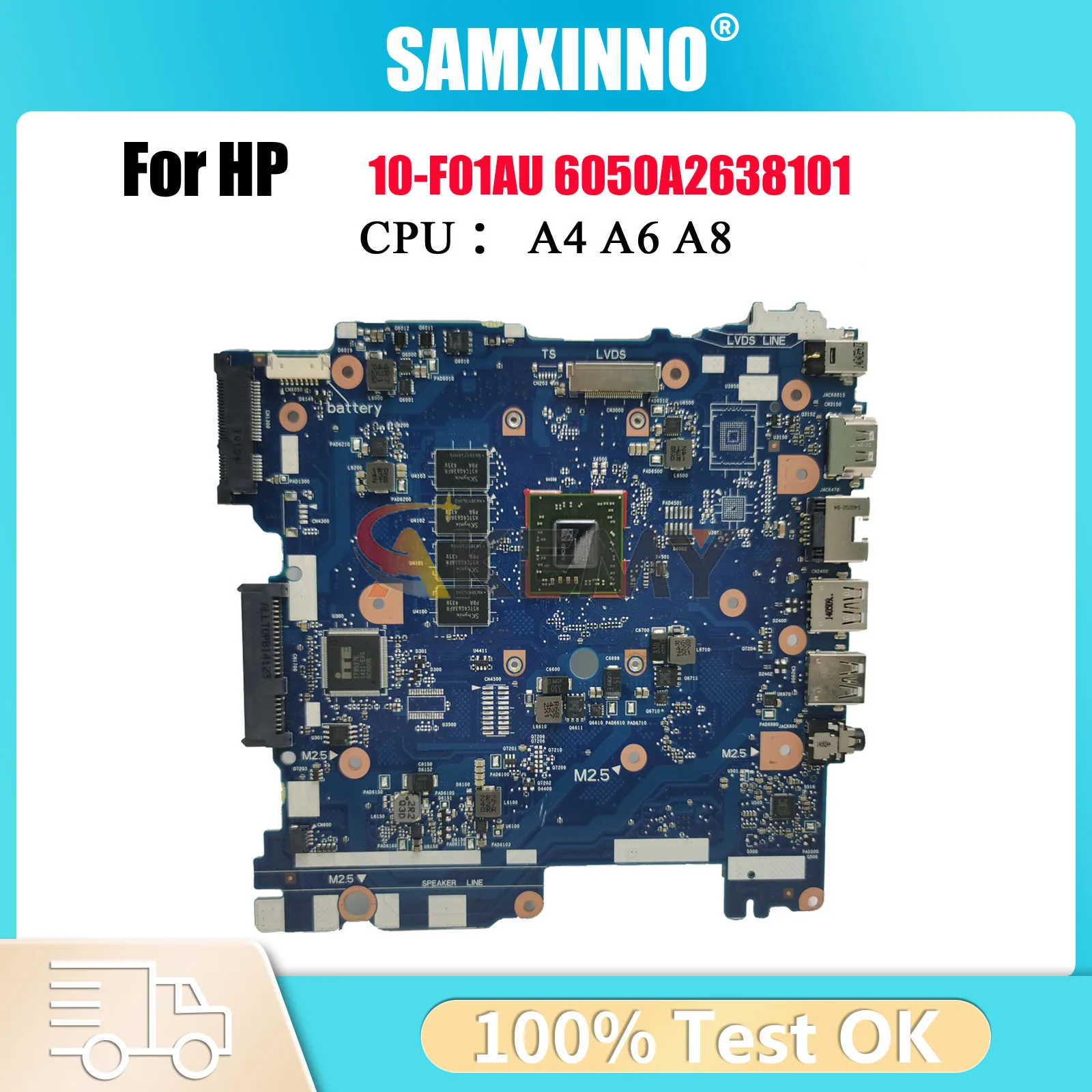 

6050A2638101 For HP Pavilion 10Z-F100 10-F Laptop Motherboard 758647-501 769701-501 With E1-6200T CPU 2G RAM 100% Fully Tested