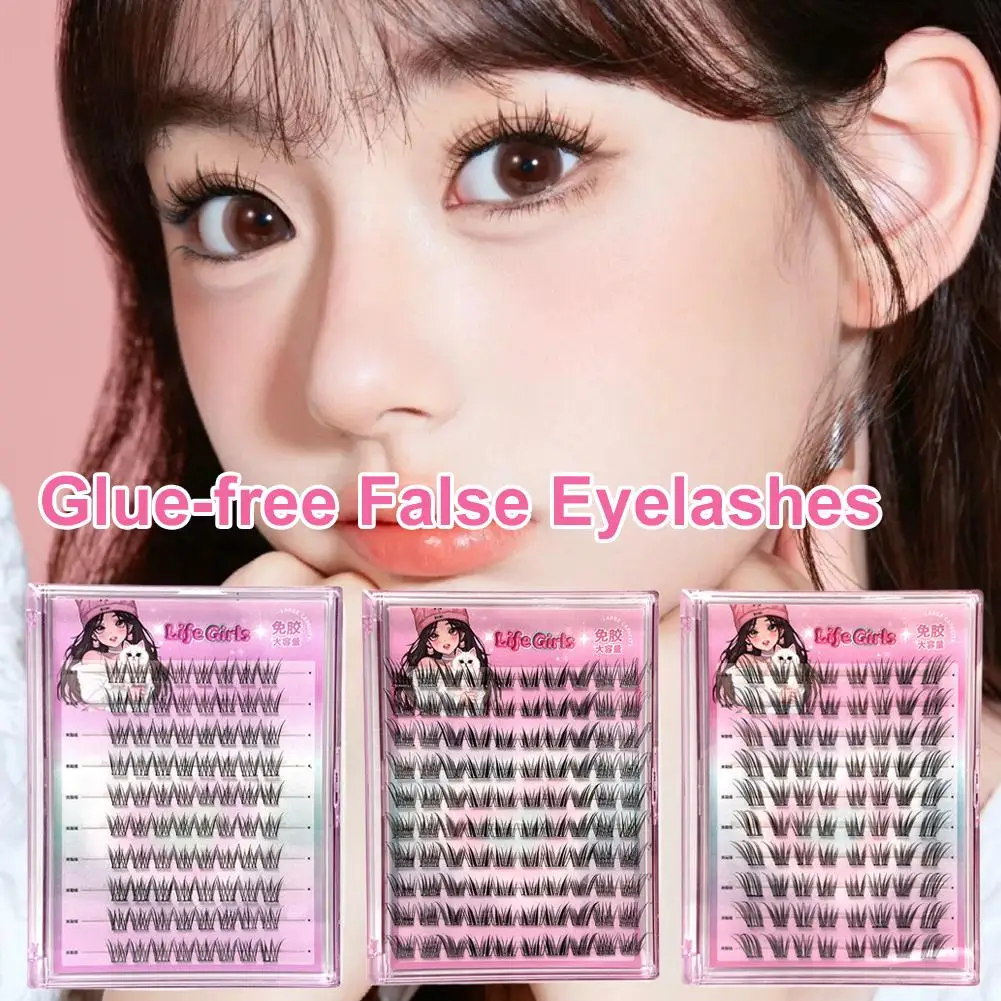 Clusters Eyelash Glue-Free Lash Self-adhesive Lash Grafting Fox-style Oblique Flying False Eyelashes Women Makeup Products 2026
