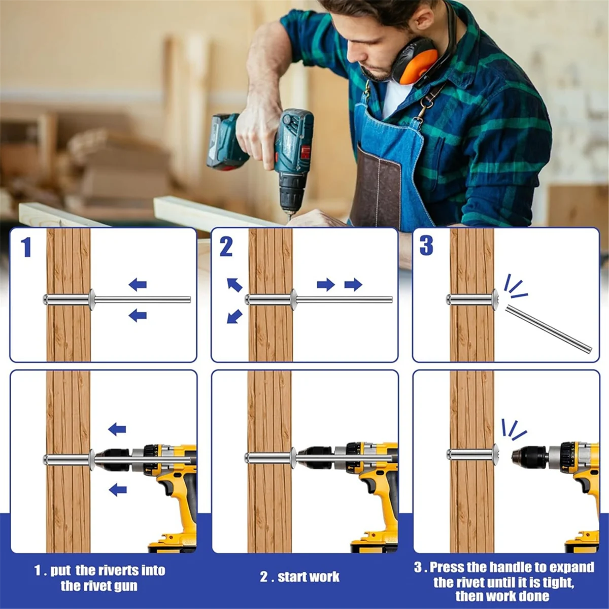 

AD29-600 шт. Ассортимент заклепок 14 размеров Алюминиевые заклепки (3/32 дюйма 1/8 дюйма 5/32 дюйма 3/16 дюйма), различные шторы