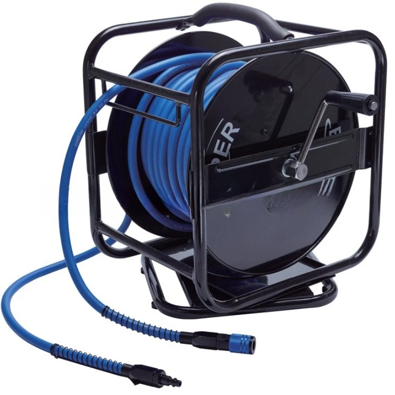 

Manual pneumatic roller with 360 degree rotation, capable of floor mounted wall mounted garage air compressor locomotive