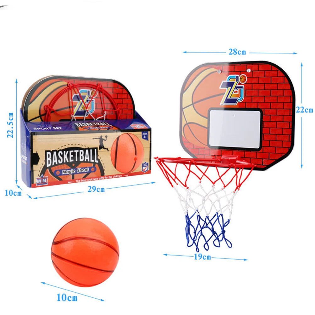 

1 set Portable Basketball Hoop Set Kids Indoor Educational Toy Frame Board Assorted Color Basketball Net Game Set Play
