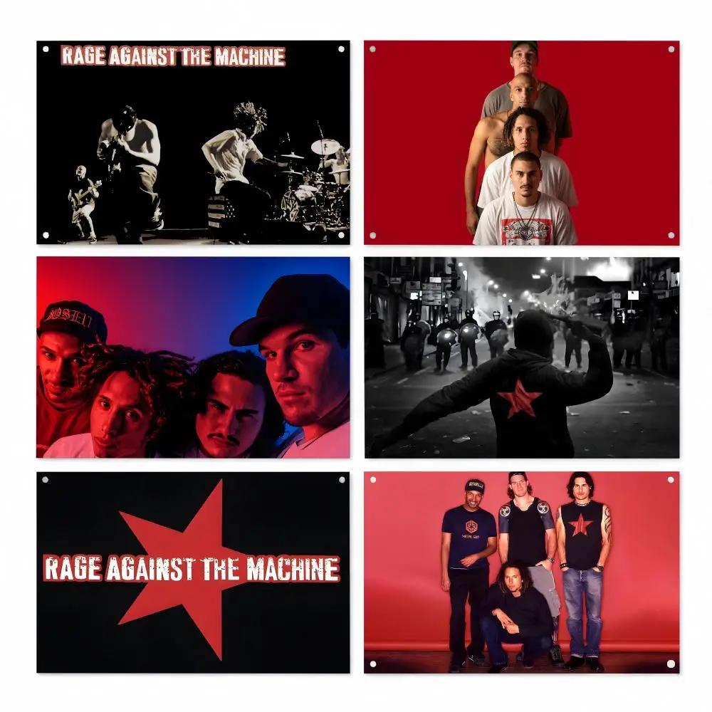 RATM Band Rage Against the Machine Flags Personalized Image Wall Hanging Decor for Garage, Bedroom, Living Room, Dorm