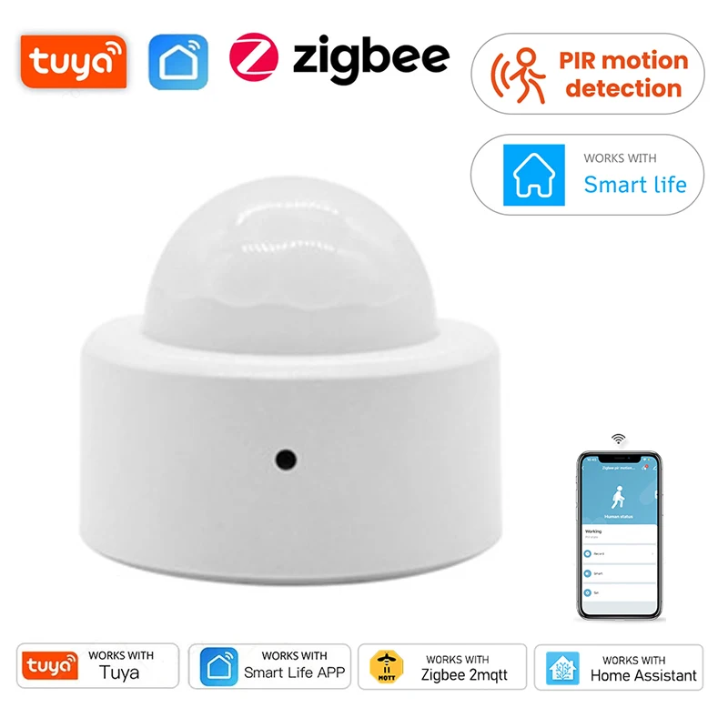 

Смарт-датчик движения Zigbee Tuya, инфракрасный детектор движения, работает с Google Home Assistant