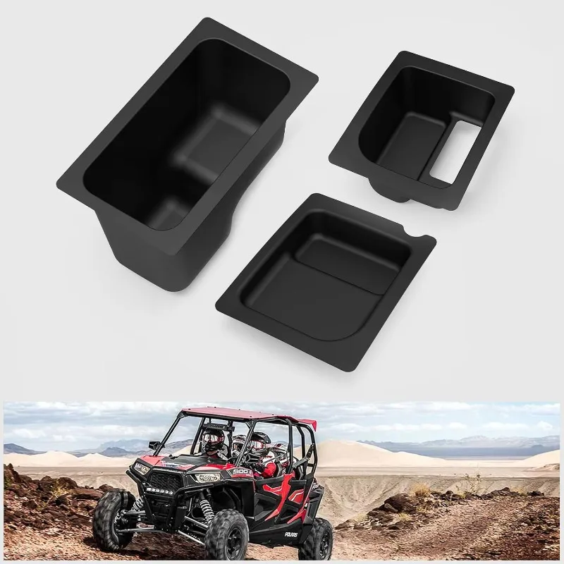 

Bin Set Under Seat Storage Box for 2015-2021 Polaris Ranger 500/570 Mid-Size Accessories Tool Box Organizer Fits 50