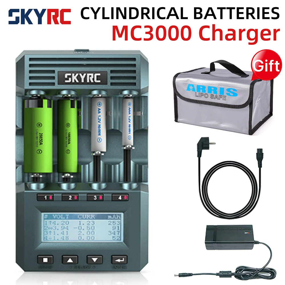 

Зарядное устройство SKYRC MC3000 для аккумуляторов AA AAA Nimh, универсальное, с ЖК-дисплеем, интеллектуальное
