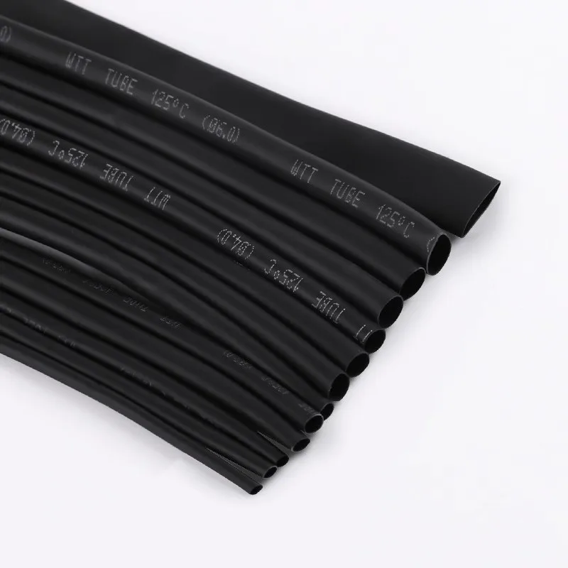 2:1   1 2 3 5 6 8 10mm Black Diameter Heat Shrink Heatshrink Tubing Tube Sleeving Wrap Wire Sell DIY Connector Repair