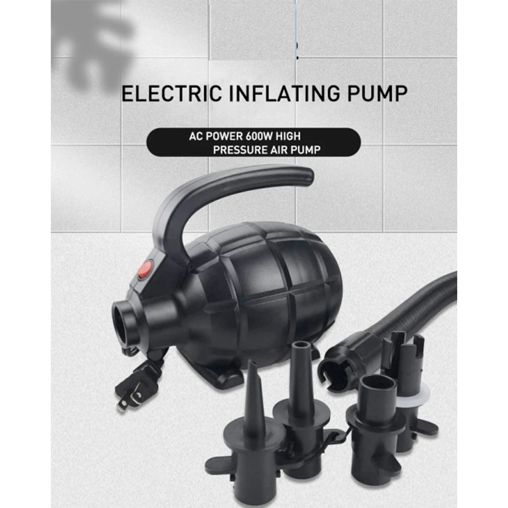 Tappetino d'aria portatile per pompa d'aria per pompa gonfiabile per letto d'aria domestico Pompa per pista d'aria Compressore d'aria da 600 W (spina americana)