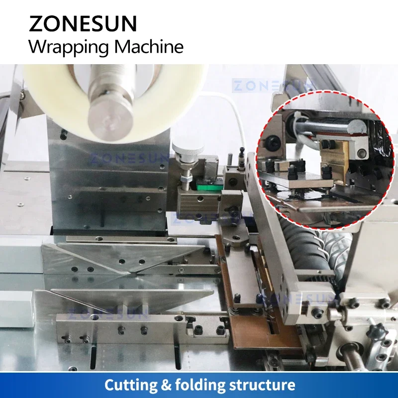 ZONESUN آلة تغليف السيلوفان الأوتوماتيكية آلة تغليف التشيلو معدات التغليف ZS-TD650