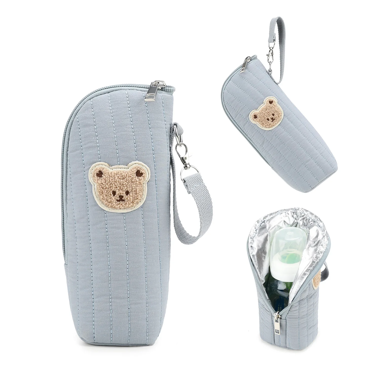 

1pc Handheld Milk Bottle Bag Material with Aluminum Film Insulation and Thermal Protection for Baby Bottle Storage Hanging