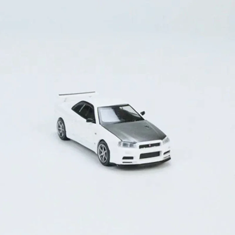 MINIGT-modelo de coche Skyline GT-R (R34) v-spec II N1, vehículo fundido a presión de aleación #501 RHD, 1:64