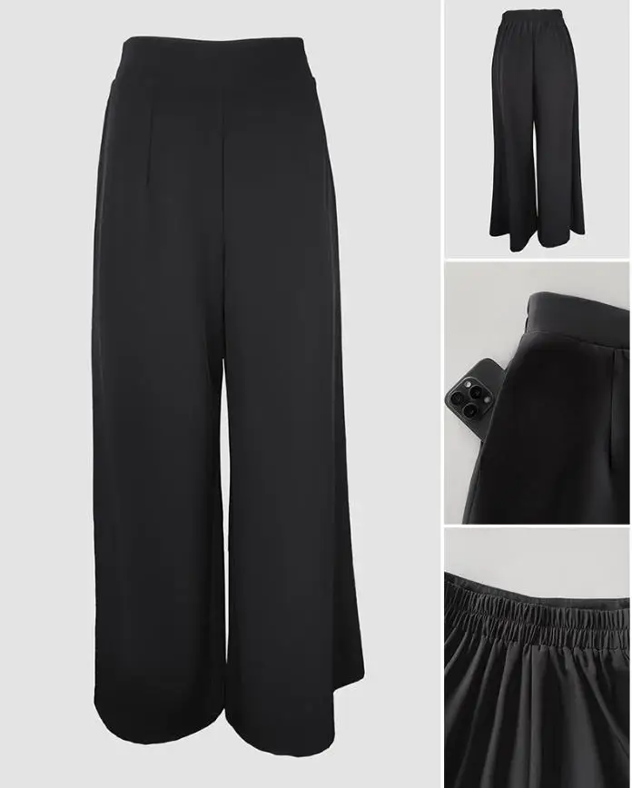 Ensemble deux pièces pour femmes, tenue rayée, imprimé Floral doré, col rabattu, boutons sur le devant, haut et pantalon décontracté, taille haute, jambes larges