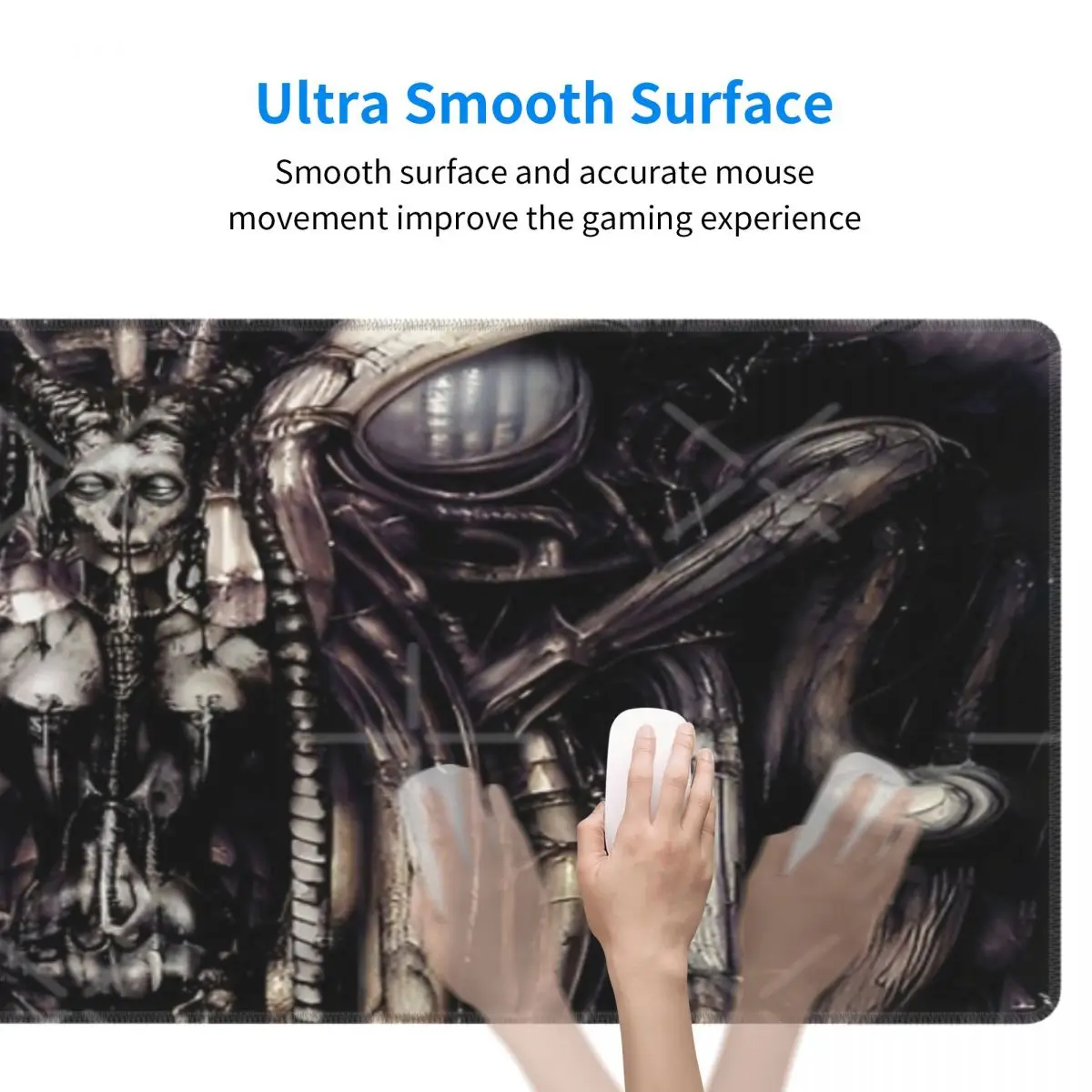 HR Giger Lilith Steampunk Gold Rubber Keyboard Pads