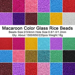 18g 11/0 2mm/3mm/4mm Glass Seed Beads Miyuki Rice Spacer Loose Beads For Jewelry Making Beaded Bracelet Earring DIY Accessories