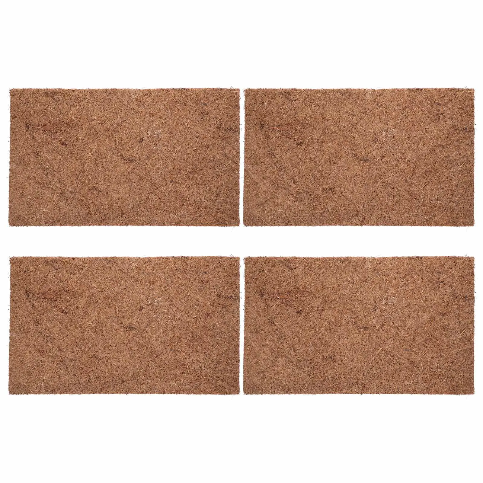 

4pcs Coconut Mat Natural Reptile Tank Carpet Bearded Coconuts Reptile Mat Dragon Flooring Gecko Accessories Liner