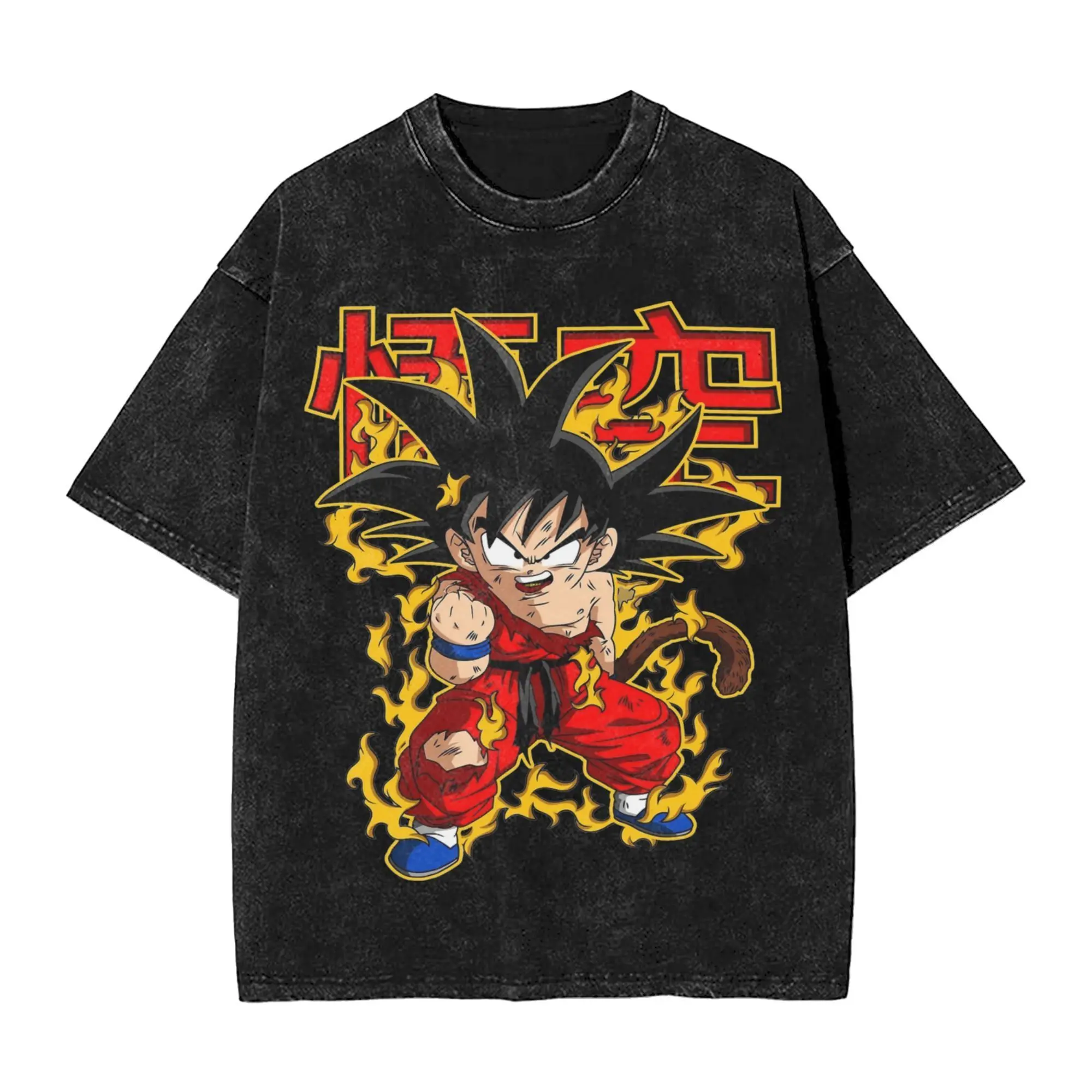 

Attack on Titan Levi Ackerman Clean Strike Red Smoke Vintage Washed Anime Print T Shirt Men 2026 Summer Casual Streetwea