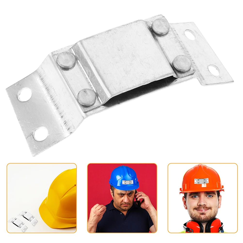 

4pcs Aluminum Alloy Headlamp Holder Hard Hat Clip Bracket Easy Installation for Mining Construction Safety