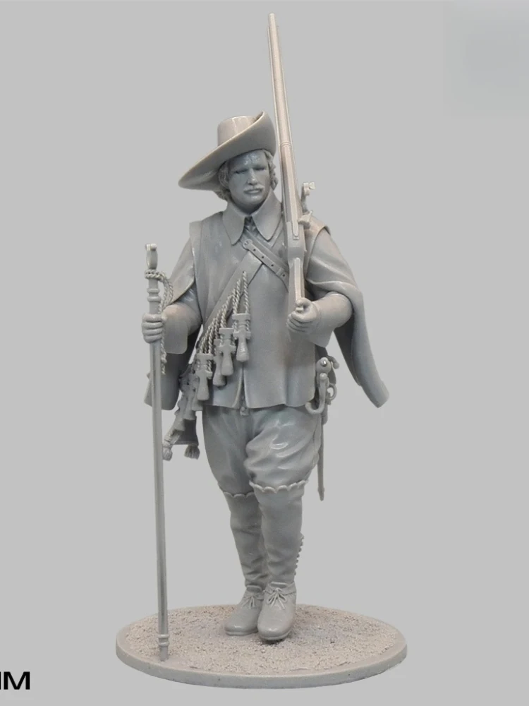 Kit de figurines en résine non peintes de 75MM, thème militaire, mousquetons européens non assemblés et non peints GK, 1275R