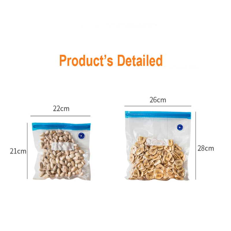 5/10 個真空バッグ食品真空シーラー食品新鮮な長期保存 22*21 センチメートル/26*28 センチメートル食品パッカーバッグ真空ジッパーバッグ