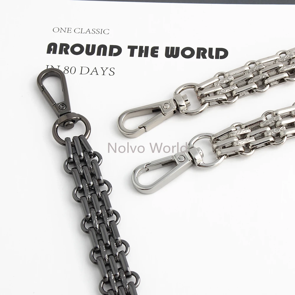 1/3/10PCS 17mm Wide 30-60-120CM Aluminium Handbag Chains For Women Bags Crossbody Shoulder Belt Handle Wrap Chain Accessories