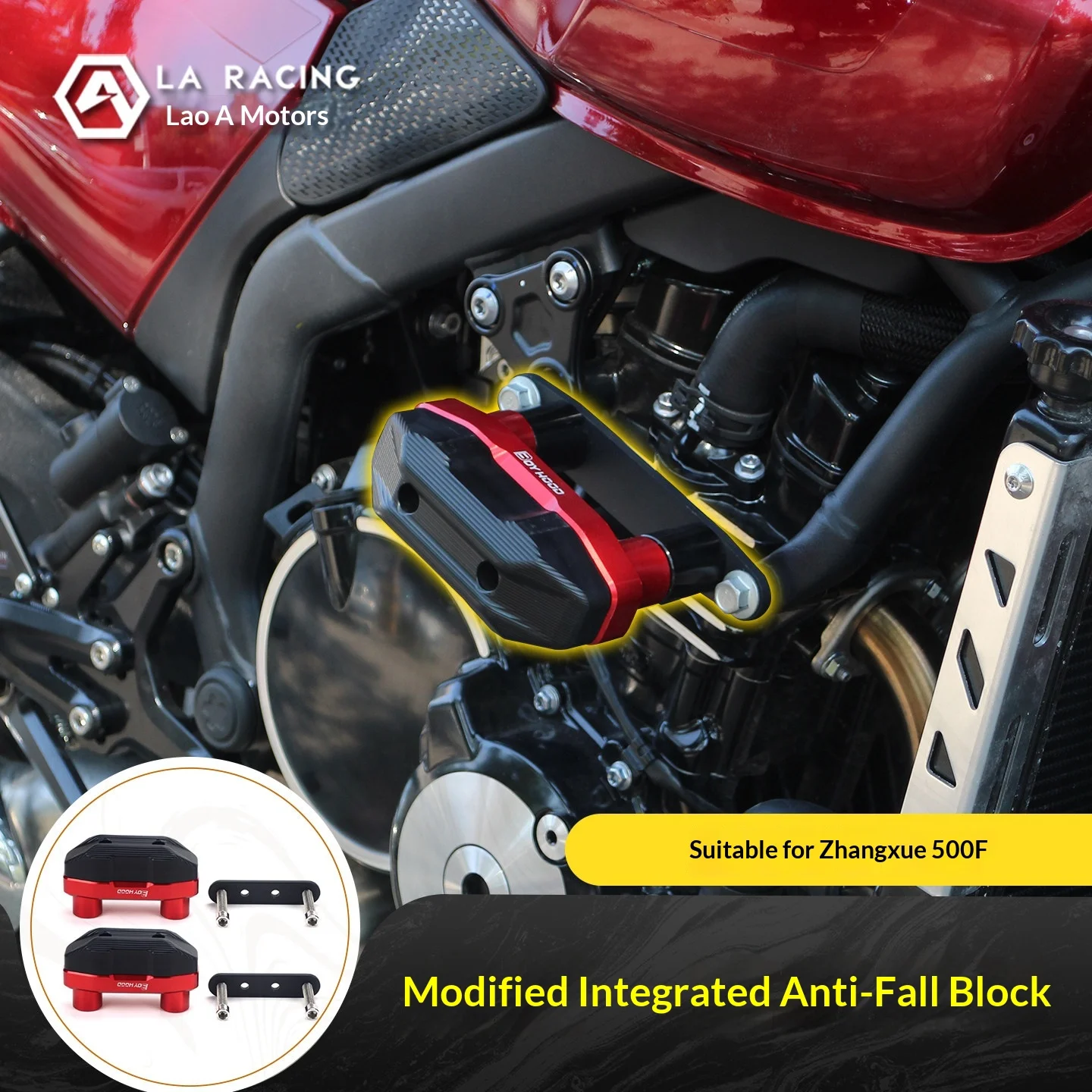 【Premium】For ZXMOTO 500F motorcycle modification anti-shock bar, competitive spring anti-shock rubber bumper
