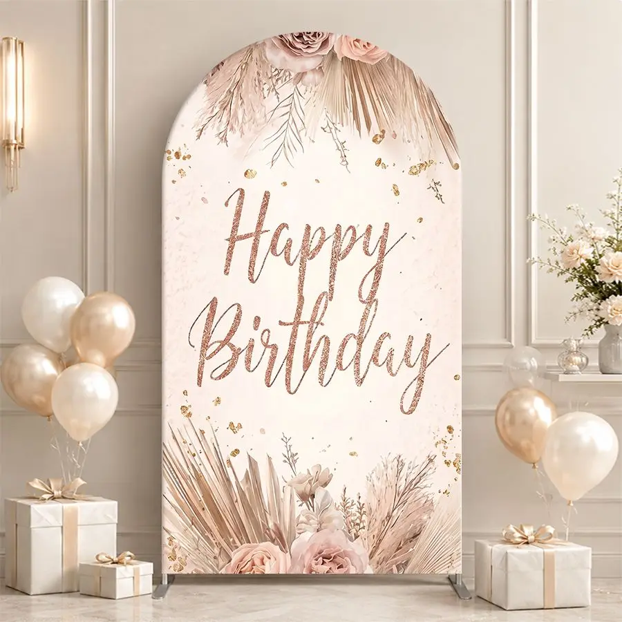 Happy Birthday Arch Backdrop Cover Party Backdrop Fabric Cover Birthday Party Photo Wall Background Event Decor Party Decoration