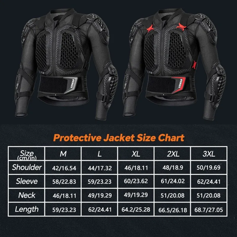 

Motorcycle Riding Protective Gear Off-road Protection Equipment Back and Chest Protection, Breathable,anti-fall, Body Protection
