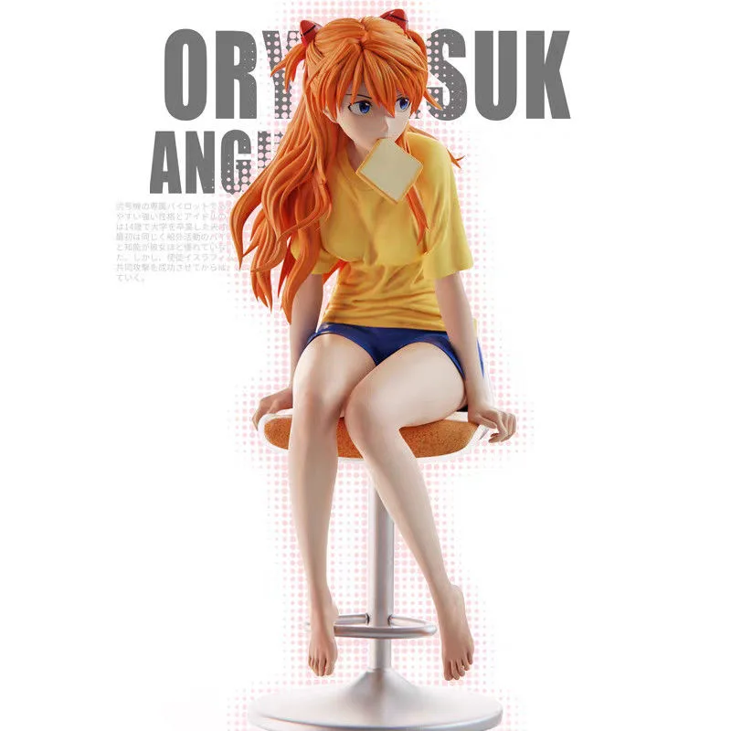 2025 جديد 25 سنتيمتر أنيمي إيفا أسوكا لانغلي سوريو Q الجلوس الموقف Kawaii منضدية الزينة عمل أرقام دمية لعبة مجسمة هدية #6