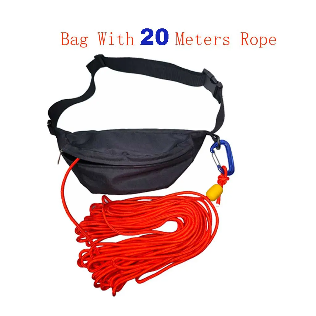 Kayak Rescue Waist Throw Rope Bag Canoe Tow Tether Sea Kayaking Safety Equipment Boat Tow Throw Lines Kayaking Tow Belt