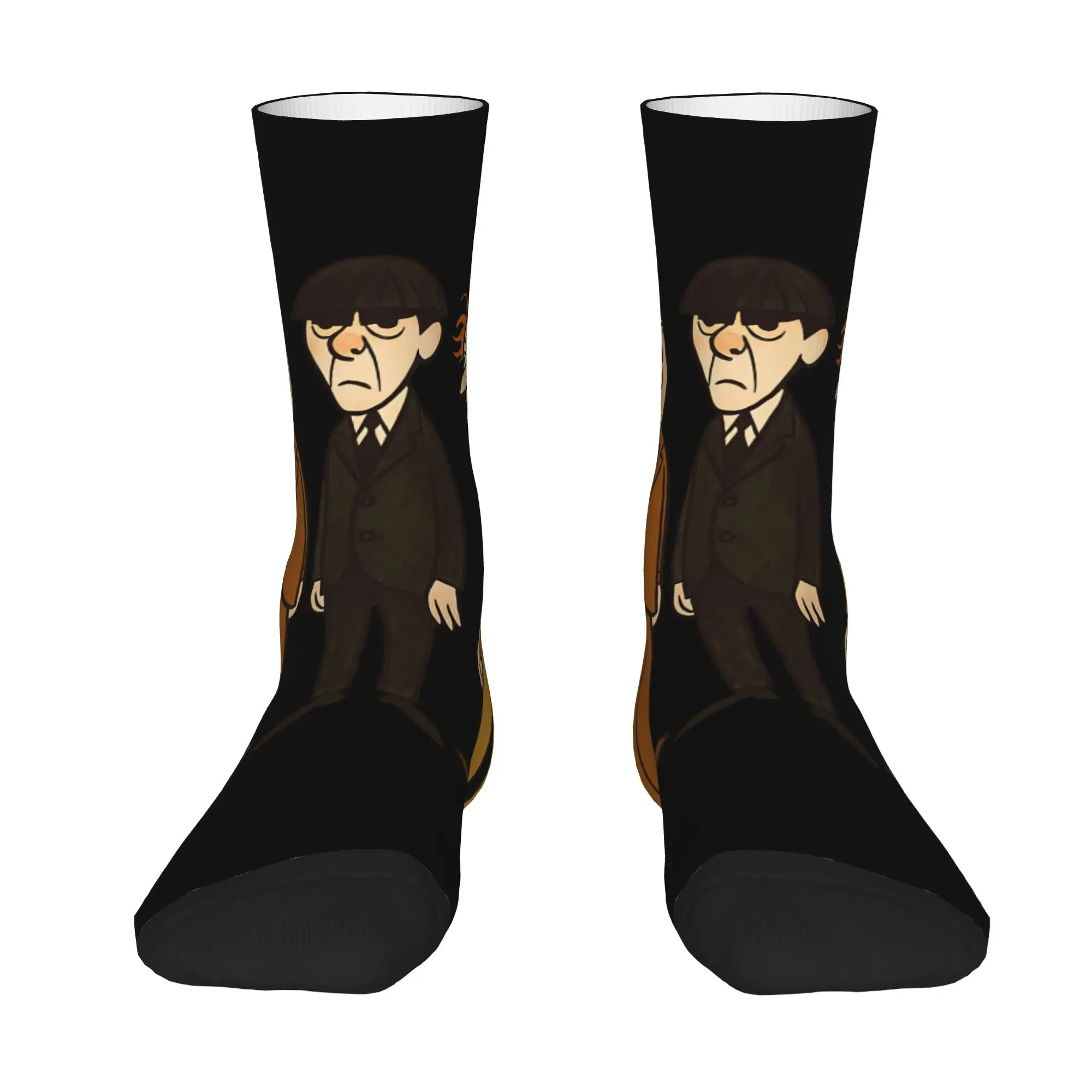 1 Pair Funny Crazy Sock for Men Together Hip Hop Vintage The Three Stooges Pattern Printed Sock Novelty