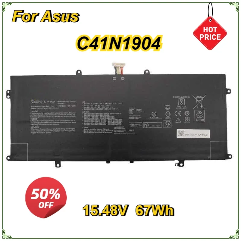 C41N1904 Laptop Battery for ASUS ZenBook UX363EA UX425IA UX325JA UX393JA UX325EA UX425JA UX425IA 15.48V 67Wh