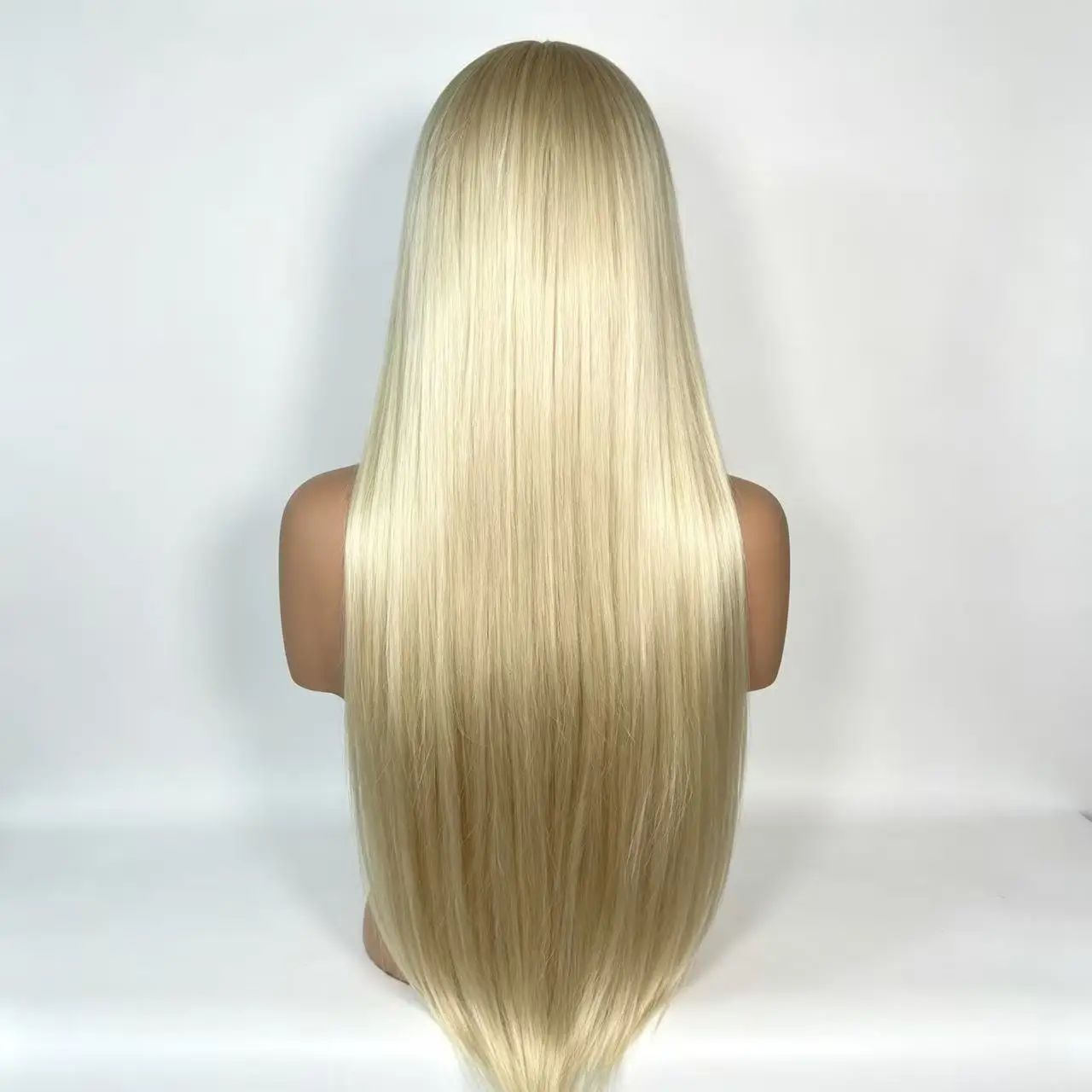 13x4 Lace Front Wig, 24in Platinum Blonde, 200% Density, Protein Fiber, Heat Resistant, For Women Daily Cosplay