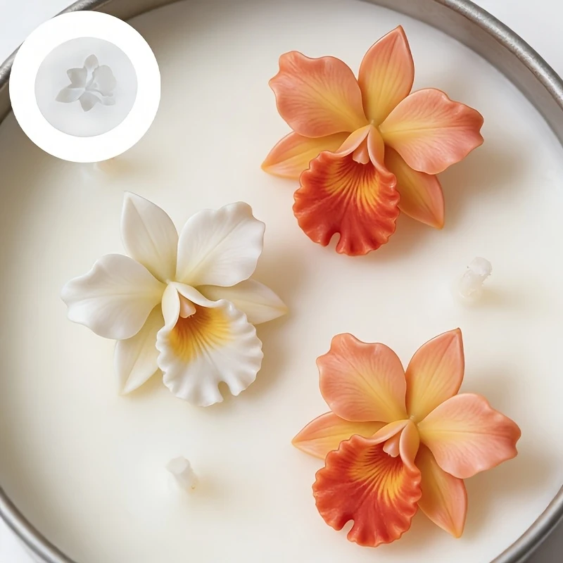 Resin Casting Molds, Exquisite Orchid-Shaped Silicone Mold，Three-dimensional petal structure，The floral pattern is elegant and n
