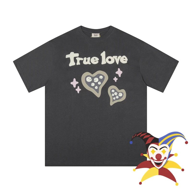 

True Love Is Hard To Find Puff Print Broken Planet T-Shirt Men Women Top Tees T Shirt