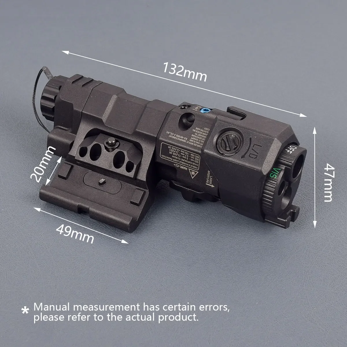 Best MAWL C1 IR Laser Sight Scope Visible Green White Light PEQ Weapon Scout AR15 HK416 Picatinny Rail Offset Mount Rifle Aiming