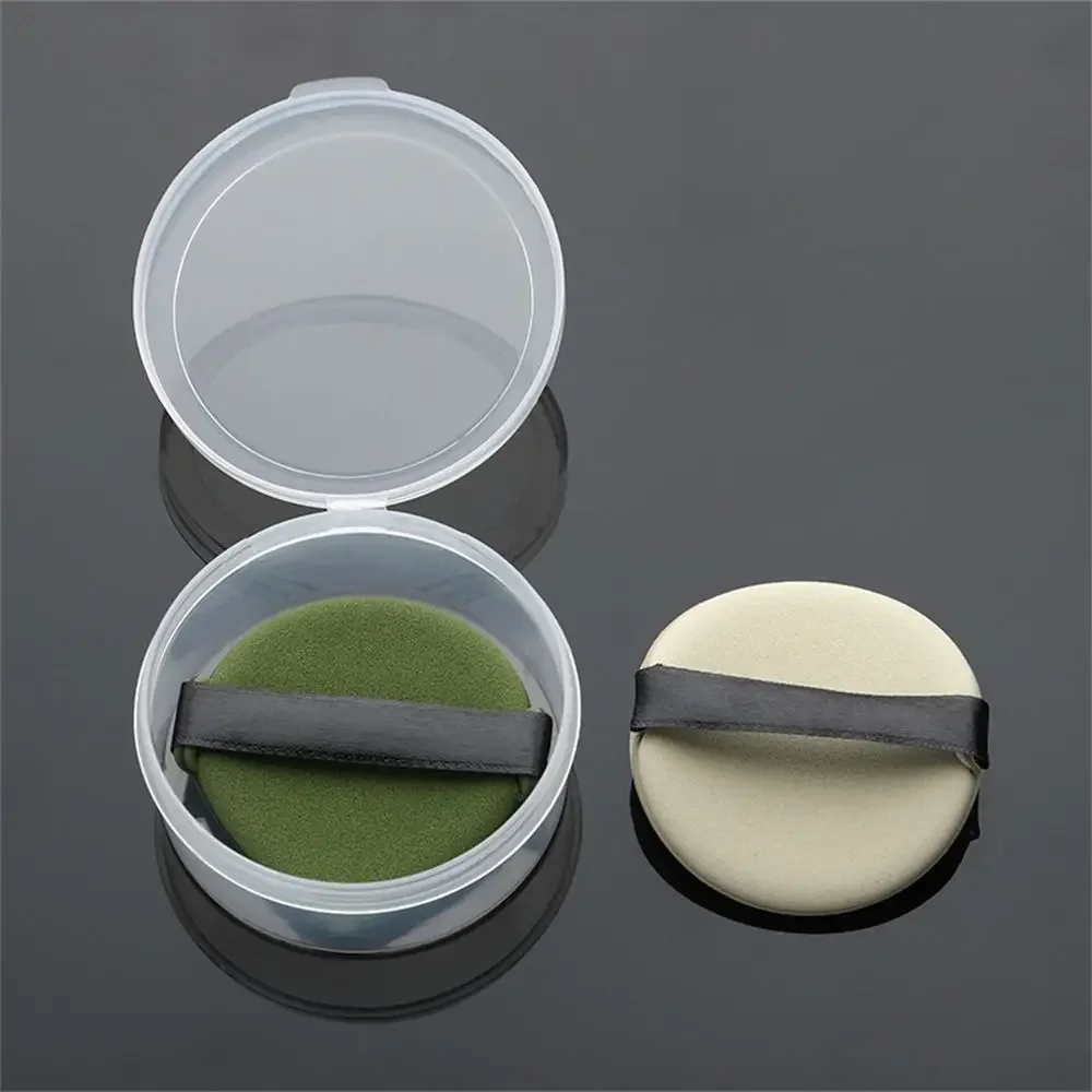 Round Mildew Proof Beauty Pad Powder Puff Drying Holder Packaging Box Display Storage Case Cosmetic Powder Puff Storage Box