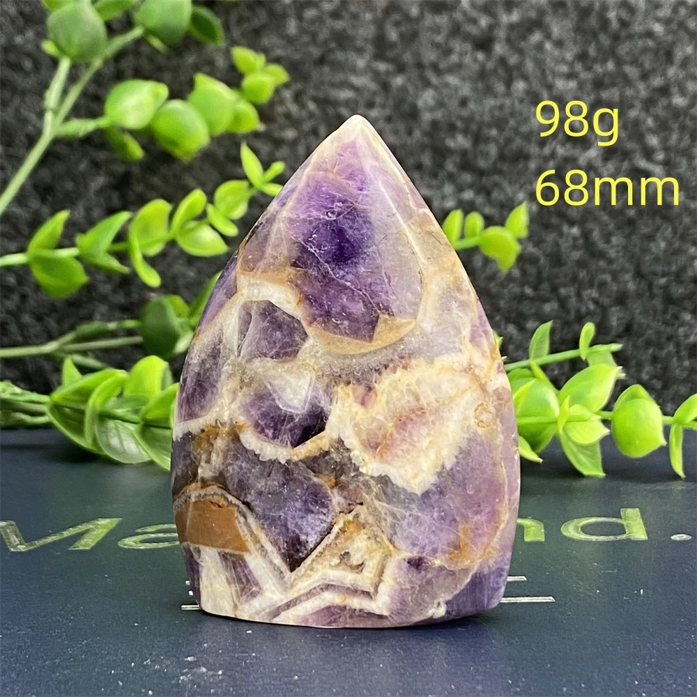 Fantasy Amethyst Crystal Tower Free Form Torch Hand Carved Healing Aura  Feng Shui  Warding Off Evil Spirits  Home Decoration