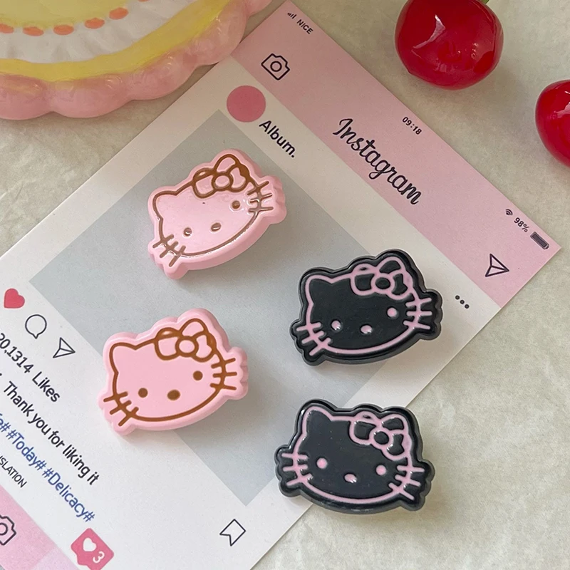 Sanrio Hello Kitty Hair Clip para Mulheres e Meninas, Sweet Side Bangs Clip, Grampo Versátil, Cute Cartoon, Acessórios para Cabelo Presentes, 2pcs