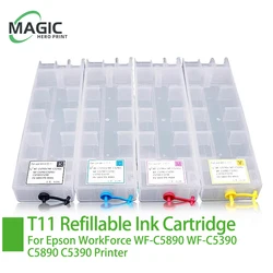 T11C T11D T11E T11G no chip Refillable Ink Cartridge Compatible For Epson WorkForce WF-C5890 WF-C5390 C5890 C5390 Printer