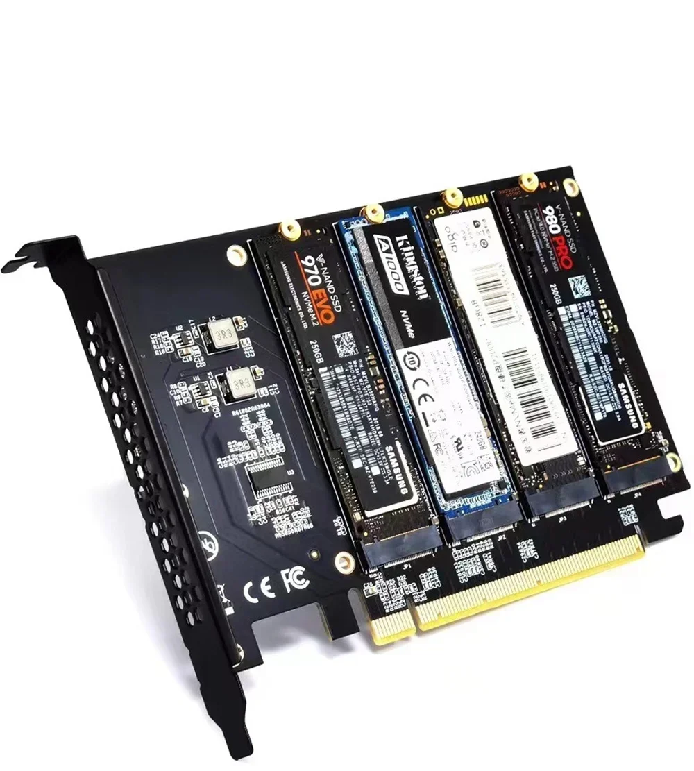 

NVMe M.2 PCI Express Адаптер PCIE — M.2 NVME Карта PCI-E 32 Гбит/с PCI x16 M Key SSD Компьютерная карта расширения Добавьте карты