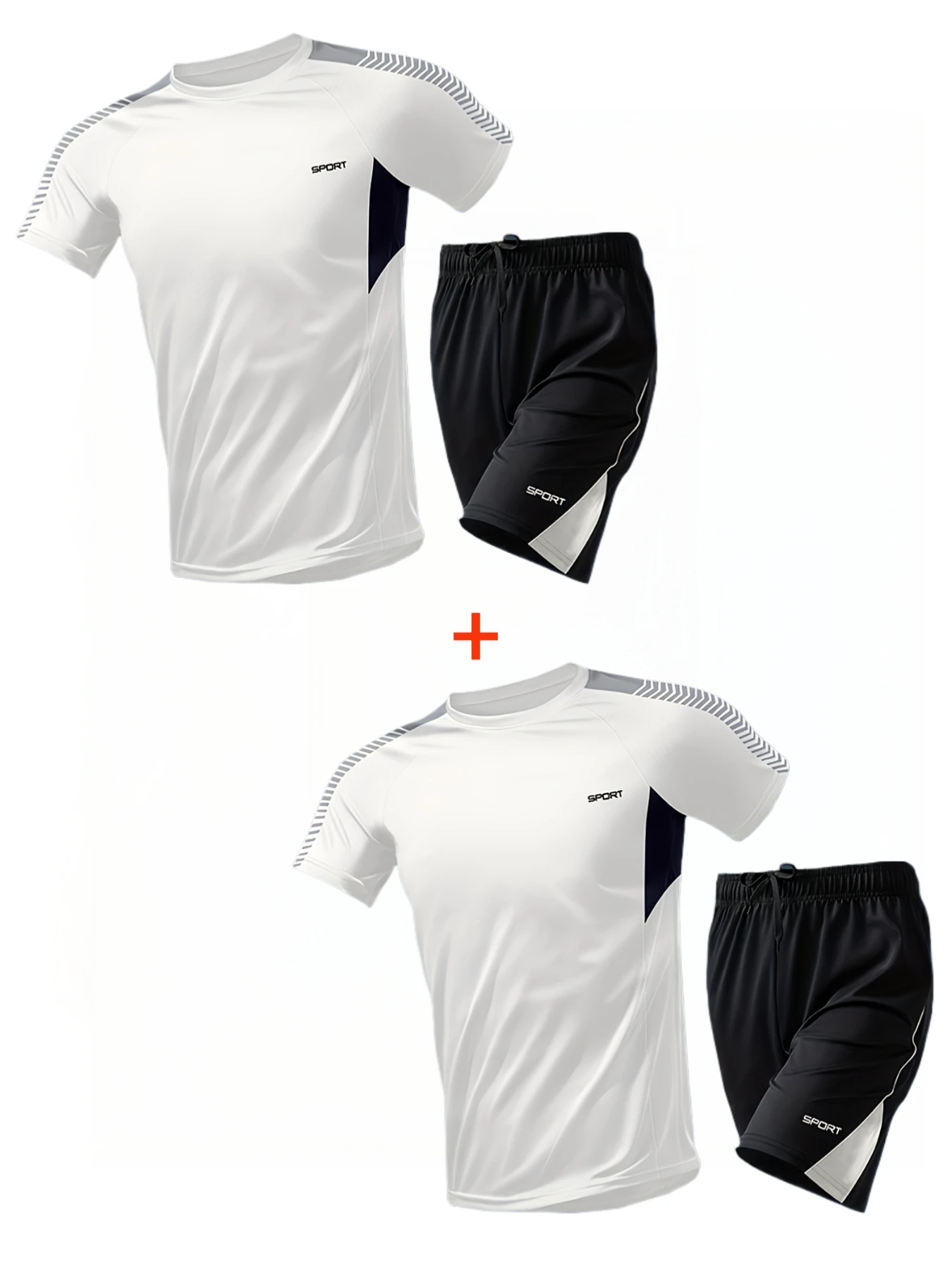 طقم ملابس رياضية عصرية للرجال مكون من 4 قطع، تي شيرت وشورت للعضلات بأكمام قصيرة، طقم شاطئ، ملابس رياضية