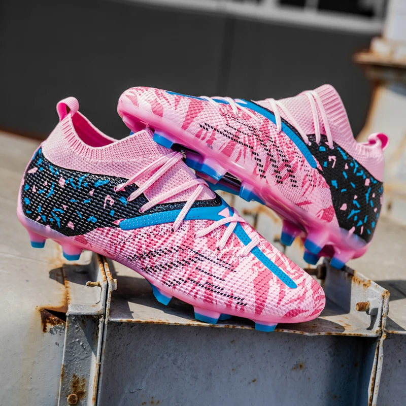

Professional Sports Soccer Shoes TF Broken Nail Teenagers Outdoors Comfortable High-Tops Training Shoes Non Slip Football Shoes