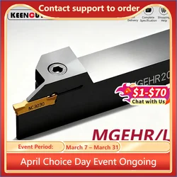 MGEHR1010 MGEHR/L1212 MGEHR1616 MGEHR2020 MGEHR2525 MGEHR3232 External Grooving Tool Holder CNC Slotting Turning Tool Boring Bar