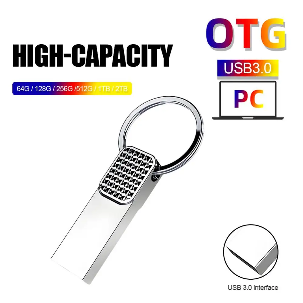 Usb 3.0 Flash Drive 128gb Memory Stick 256gb 512gb Pendrive 64gb Metal U Disk OTG Pen Drive 32gb Free Logo meeting gifts