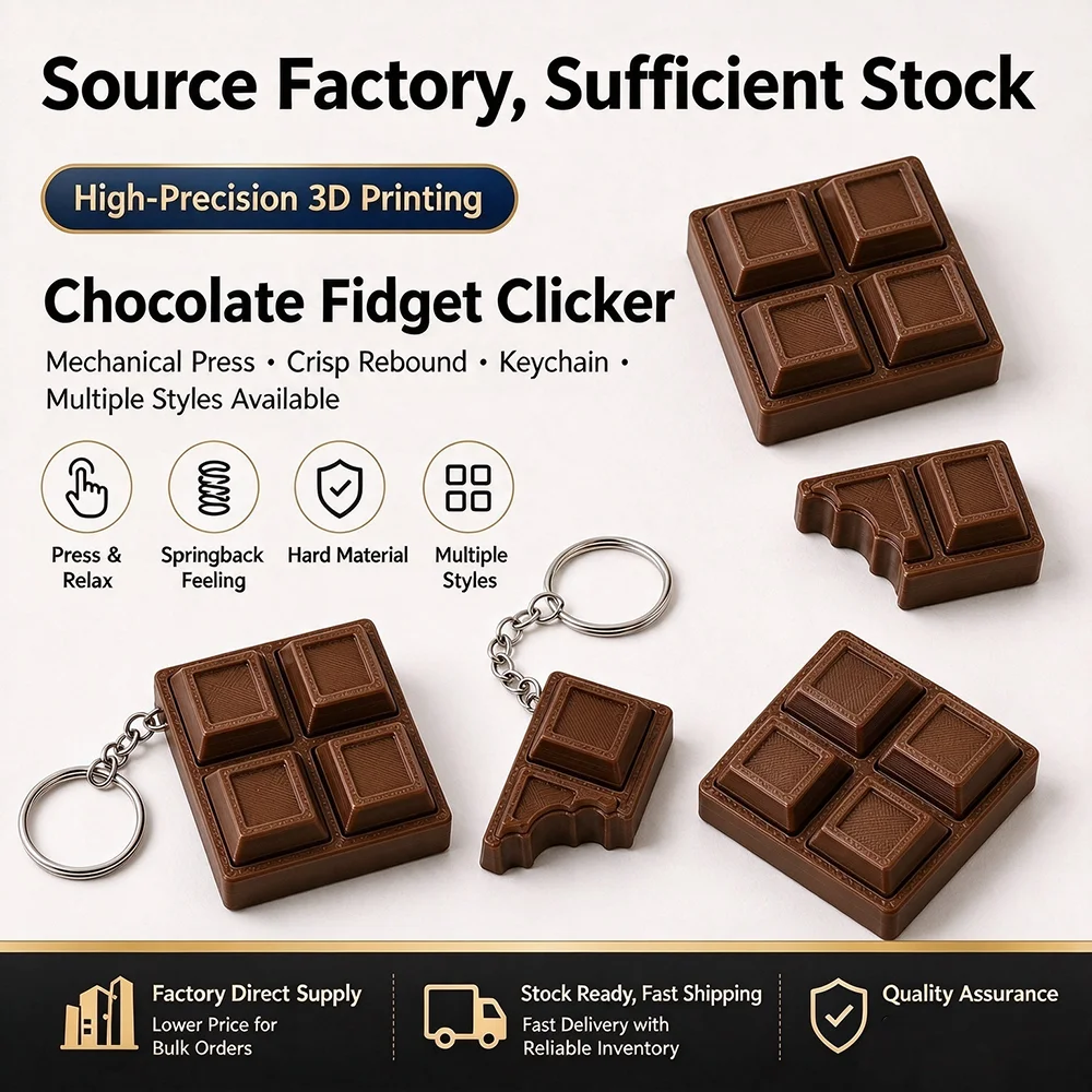 3D Printed Dessert Clicker Simulated Dessert Keyboard Fidget Clicker Anti Stress Miniature Craft Gift for Men and Women